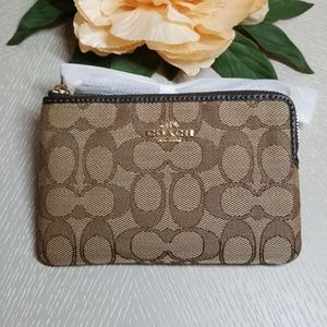 Coach brown wristlet